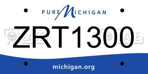 ZRT1300 Michigan License Plate