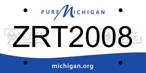 ZRT2008 Michigan License Plate