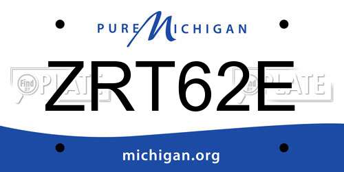 ZRT62E Michigan License Plate