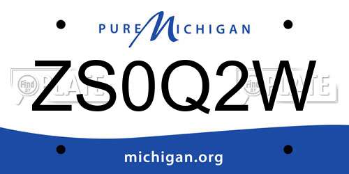 ZS0Q2W Michigan License Plate