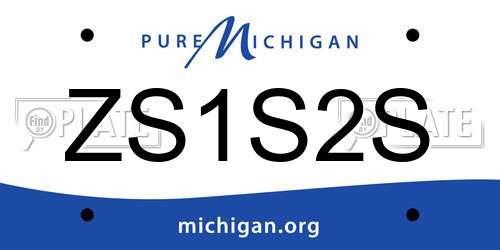 ZS1S2S Michigan License Plate
