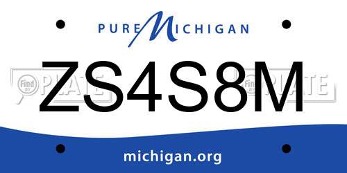 ZS4S8M Michigan License Plate