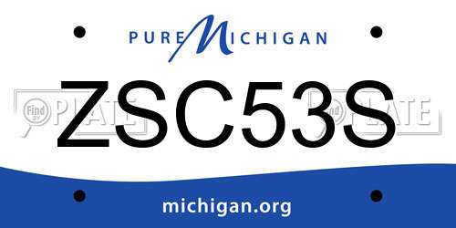 ZSC53S Michigan License Plate