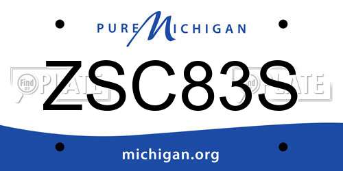 ZSC83S Michigan License Plate