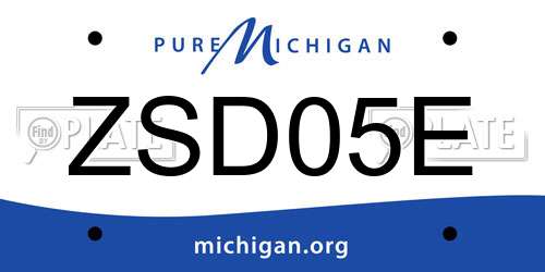 ZSD05E Michigan License Plate