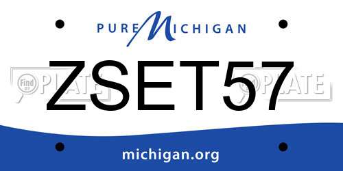 ZSET57 Michigan License Plate