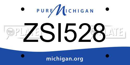 ZSI528 Michigan License Plate