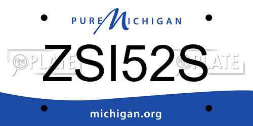 ZSI52S Michigan License Plate