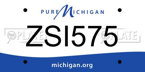 ZSI575 Michigan License Plate