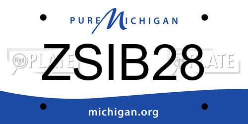 ZSIB28 Michigan License Plate