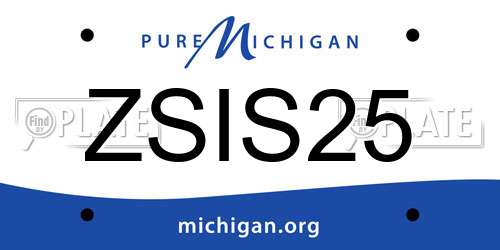 ZSIS25 Michigan License Plate