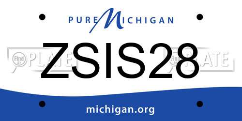 ZSIS28 Michigan License Plate