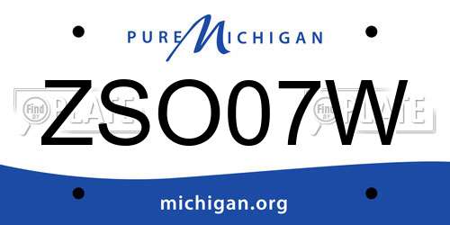 ZSO07W Michigan License Plate