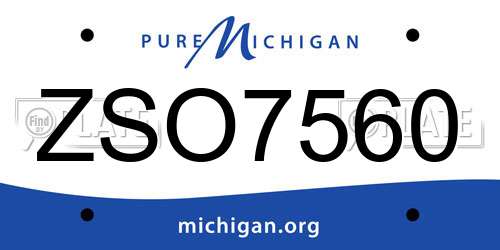 ZSO7560 Michigan License Plate