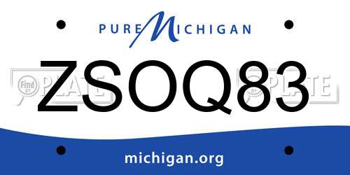 ZSOQ83 Michigan License Plate