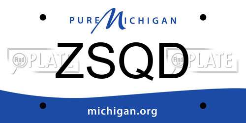 ZSQD Michigan License Plate