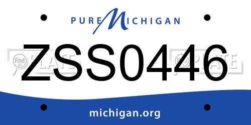 ZSS0446 Michigan License Plate