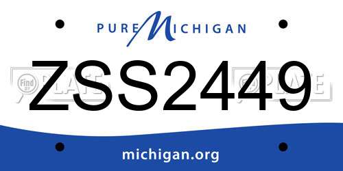 ZSS2449 Michigan License Plate