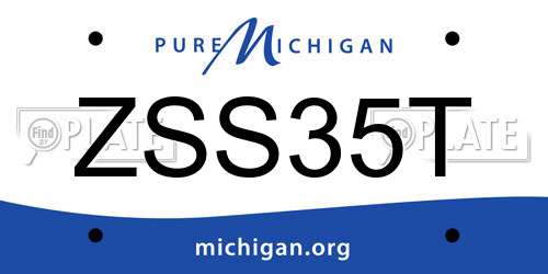 ZSS35T Michigan License Plate