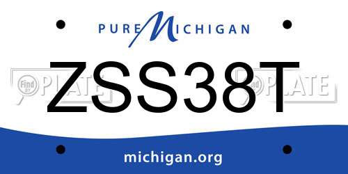 ZSS38T Michigan License Plate
