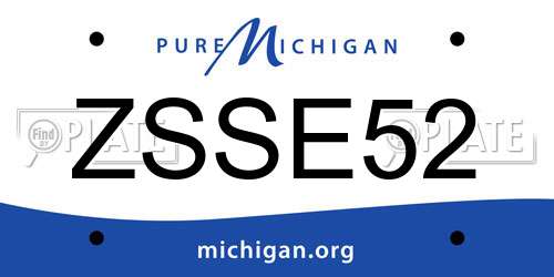 ZSSE52 Michigan License Plate