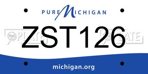 ZST126 Michigan License Plate