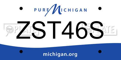 ZST46S Michigan License Plate