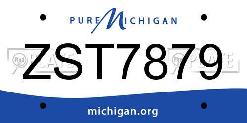 ZST7879 Michigan License Plate