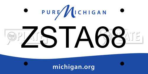 ZSTA68 Michigan License Plate