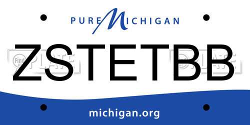 ZSTETBB Michigan License Plate