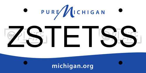 ZSTETSS Michigan License Plate