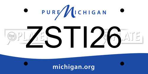 ZSTI26 Michigan License Plate