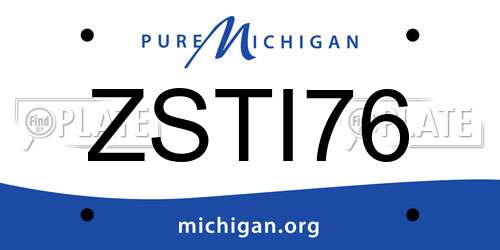 ZSTI76 Michigan License Plate