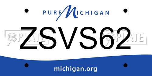 ZSVS62 Michigan License Plate