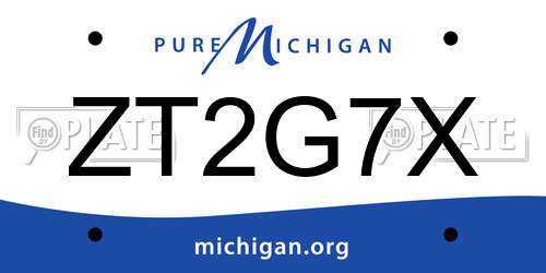 ZT2G7X Michigan License Plate