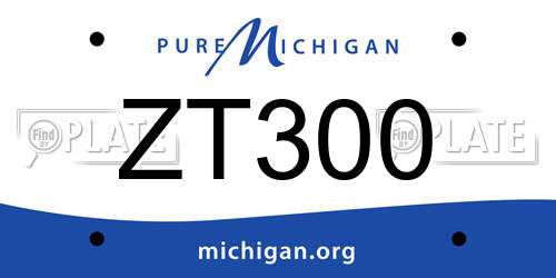 ZT300 Michigan License Plate