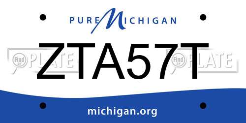 ZTA57T Michigan License Plate