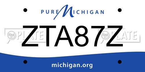 ZTA87Z Michigan License Plate