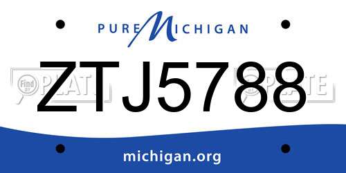 ZTJ5788 Michigan License Plate