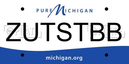 ZUTSTBB Michigan License Plate