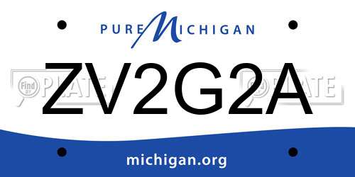 ZV2G2A Michigan License Plate