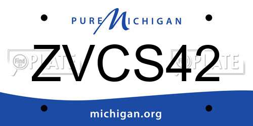 ZVCS42 Michigan License Plate