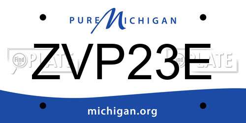 ZVP23E Michigan License Plate