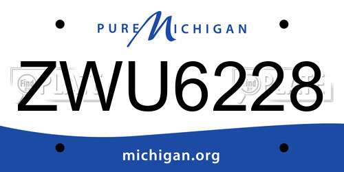 ZWU6228 Michigan License Plate