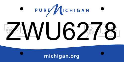 ZWU6278 Michigan License Plate