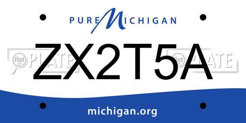 ZX2T5A Michigan License Plate