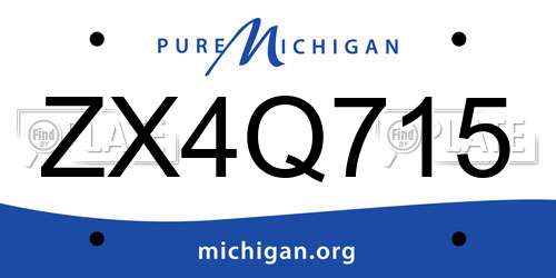 ZX4Q715 Michigan License Plate