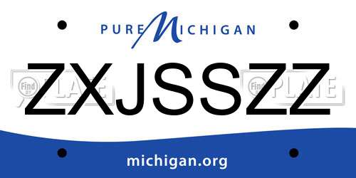 ZXJSSZZ Michigan License Plate