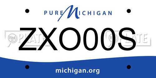 ZXO00S Michigan License Plate