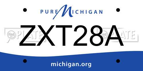 ZXT28A Michigan License Plate